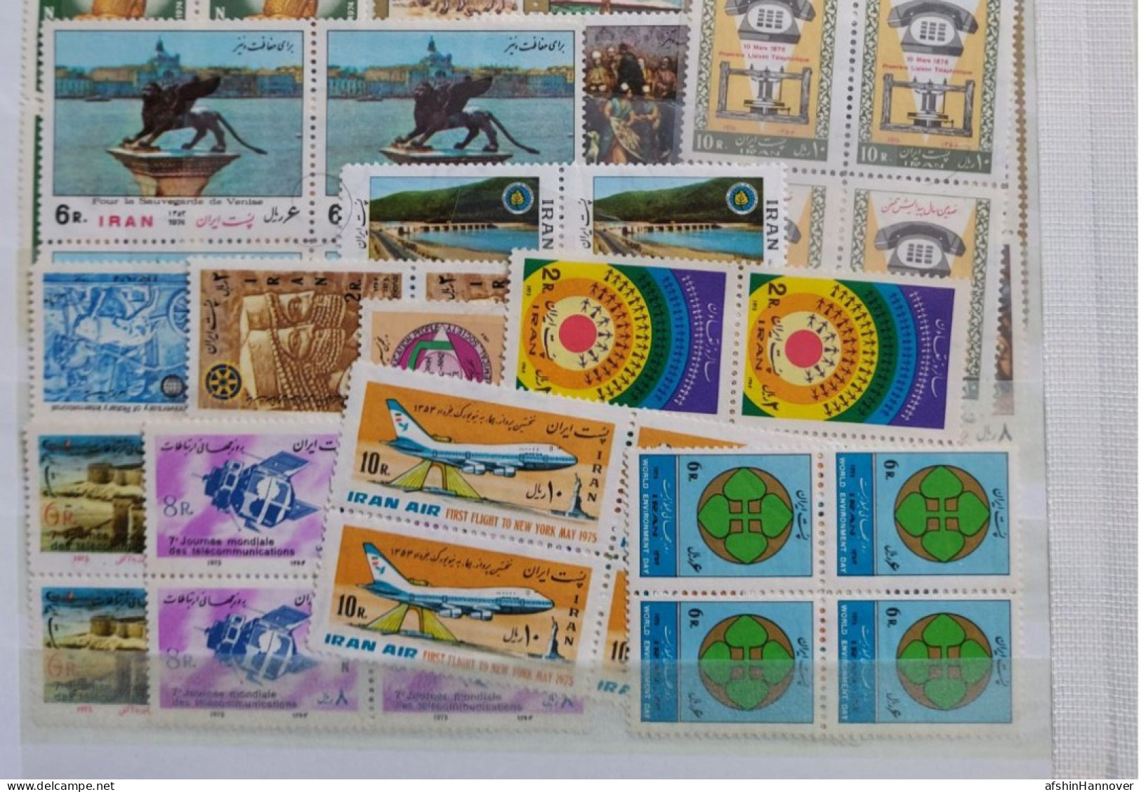 Iran Shah Pahlavi Shah تمام تمبرهای بلوک سال ۱۳۵۴ Commemorative Stamps Issued In Year 1354 (21/3/1975-20/3/1976) - Irán