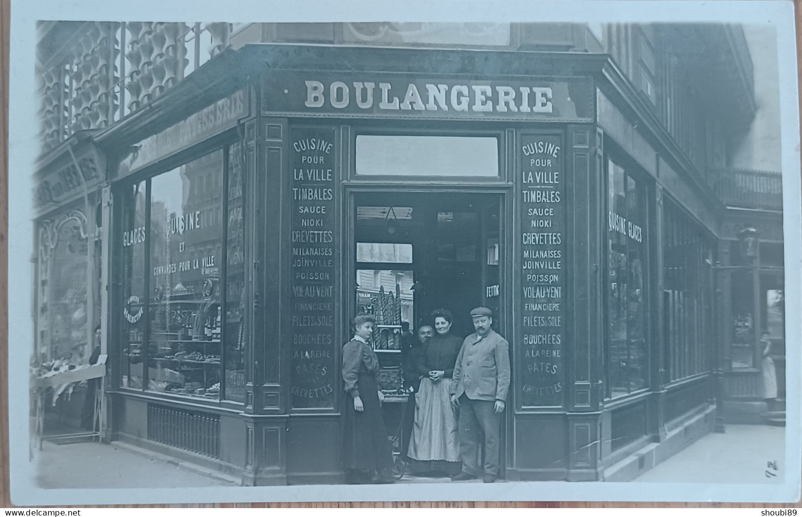 BOULANGERIE PATISSERIE 1 ET 3 RUE BERNARD DE PALISSY PARIS MAGASIN DEVANTURE CARTE PHOTO - Arrondissement: 06