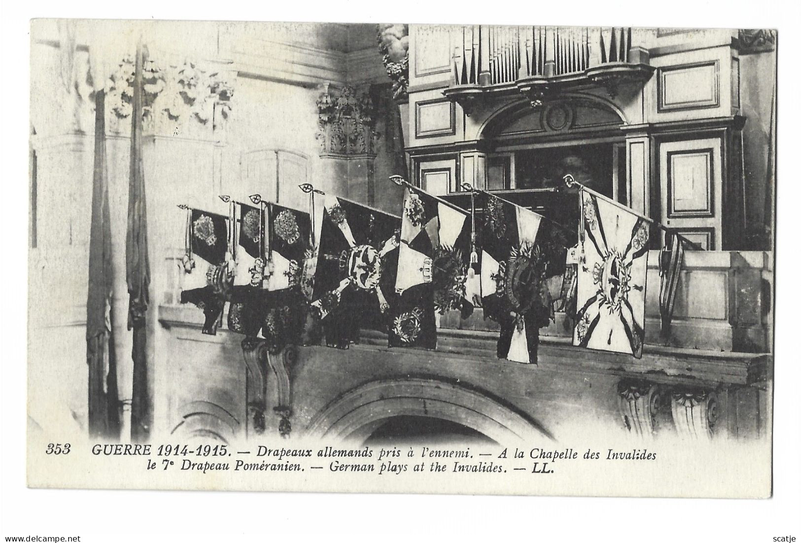 Paris.   -    Drapeaux Allemands Pris à L'ennemi. A La Chapelle Des Invalides 1914-15 - Guerra 1914-18