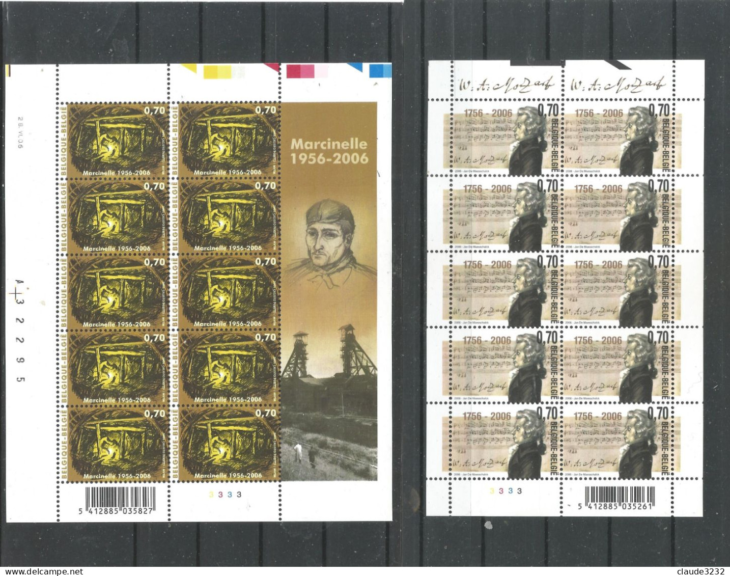 4.Belgique : timbres neufs**