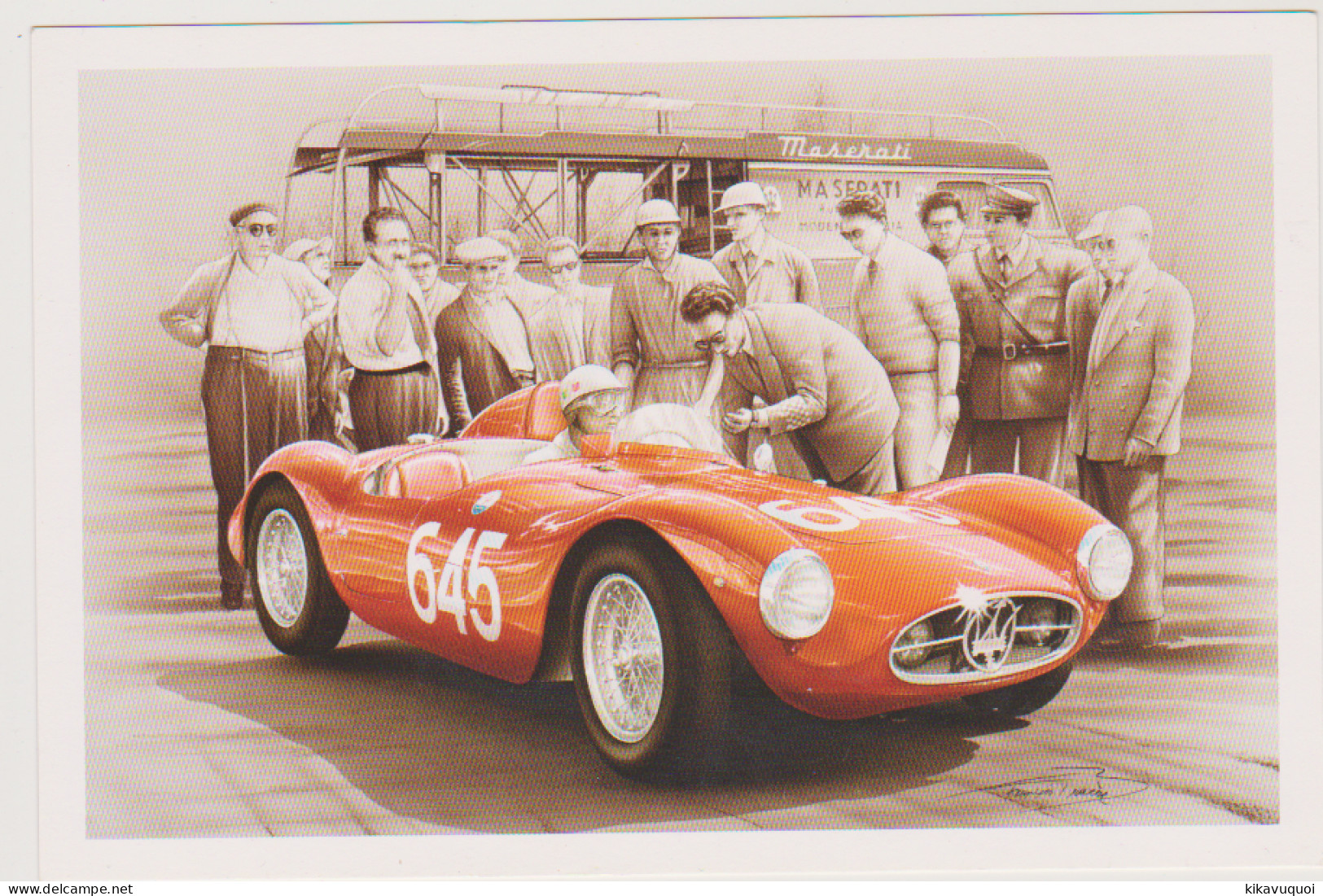 MASERATI A6 GCS 1955 - CARTE POSTALE 10X15 CM NEUF - Voitures De Tourisme