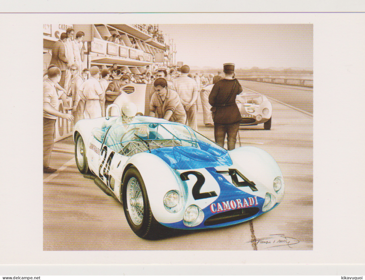 MASERATI TIPO 61 - LE MANS 1960 - CARTE POSTALE 10X15 CM NEUF - Voitures De Tourisme