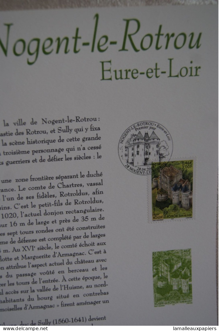 Nogent-le-Rotrou : Collection Historique Du Timbre Poste Français (2001) 1e JOUR - Geographie