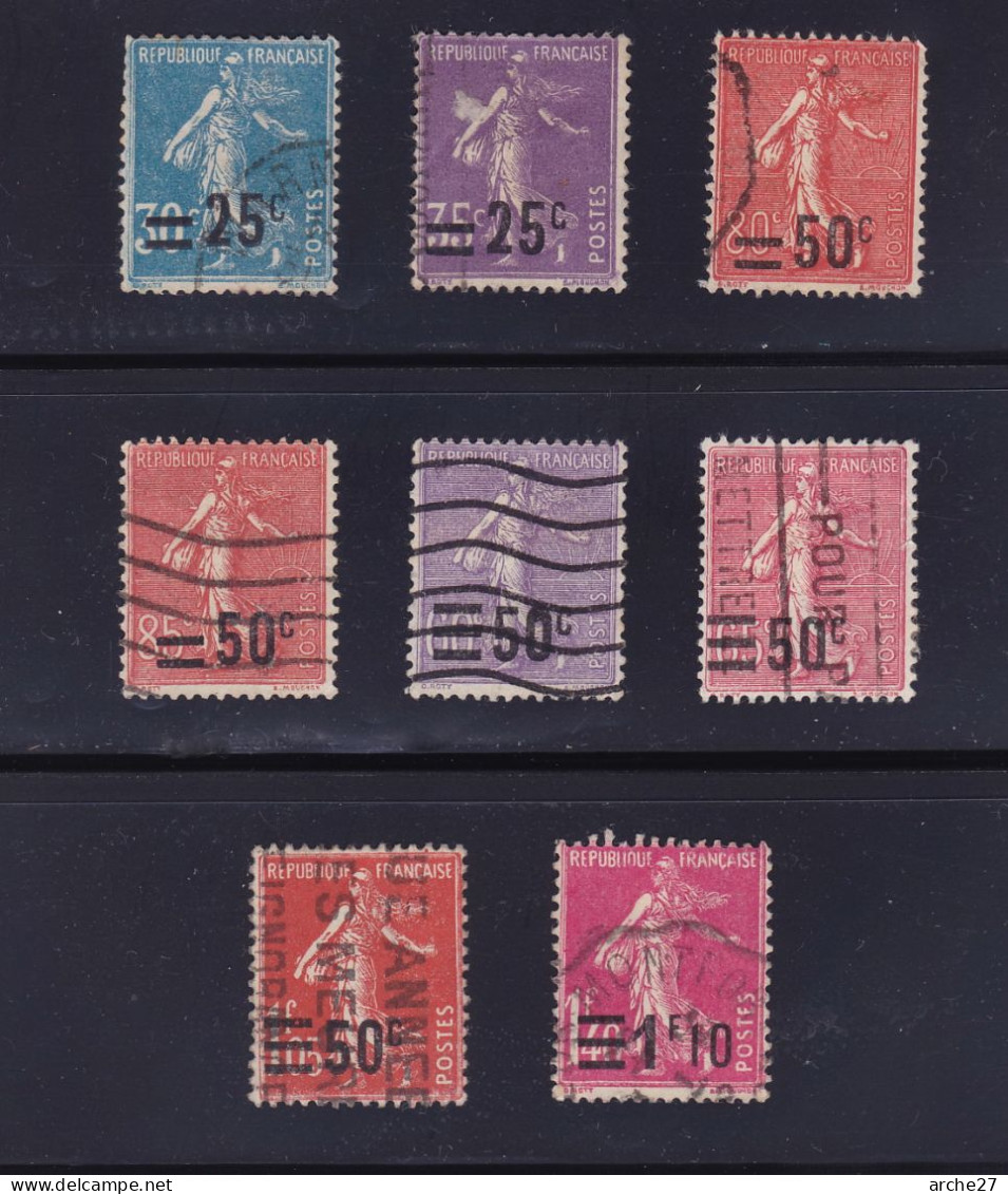 TIMBRE FRANCE N° 217/218/220/221/223/224/225/228 OBLITERE - Used Stamps