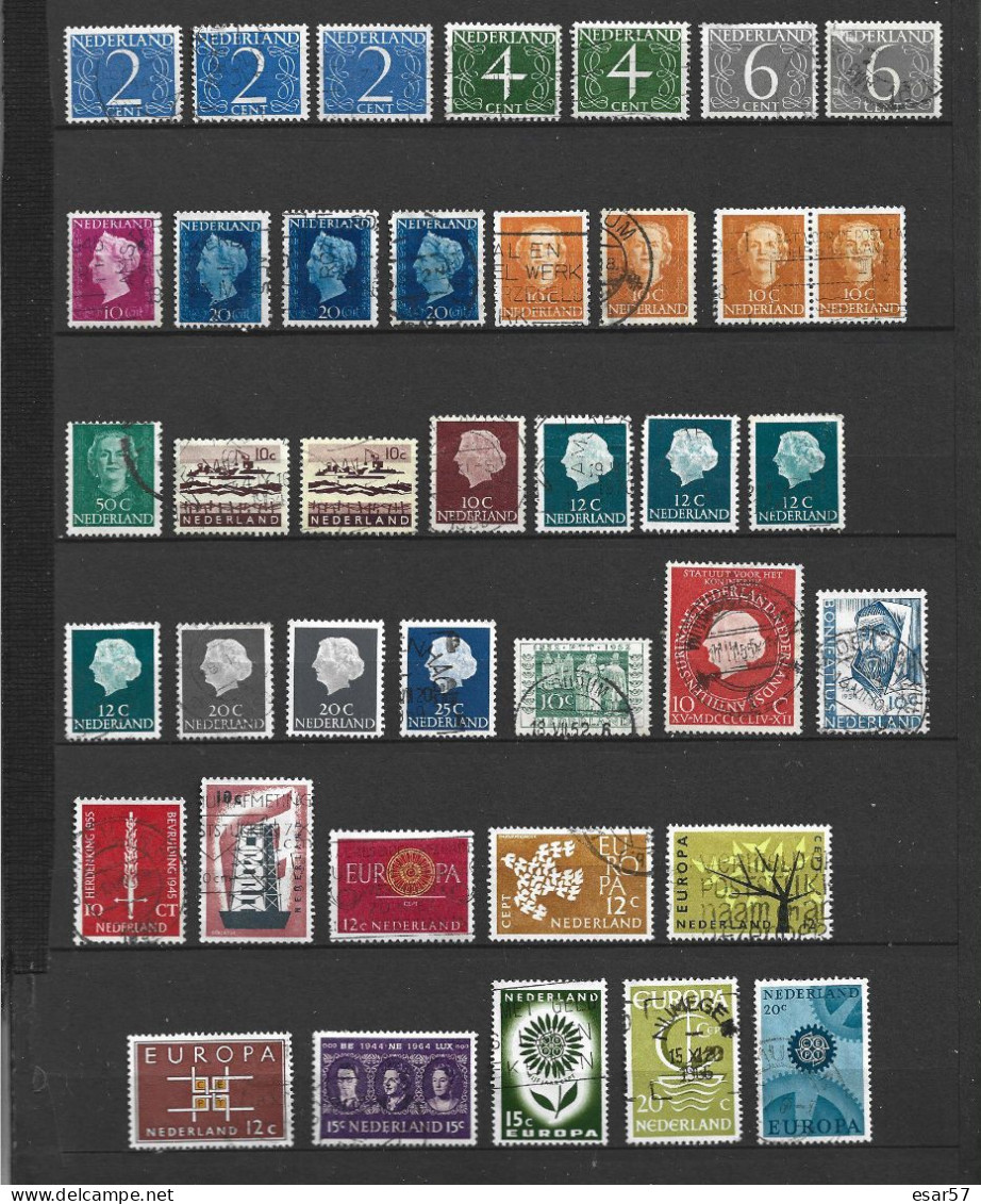 Bon Lot De Timbres Des Pays-Bas - Verzamelingen