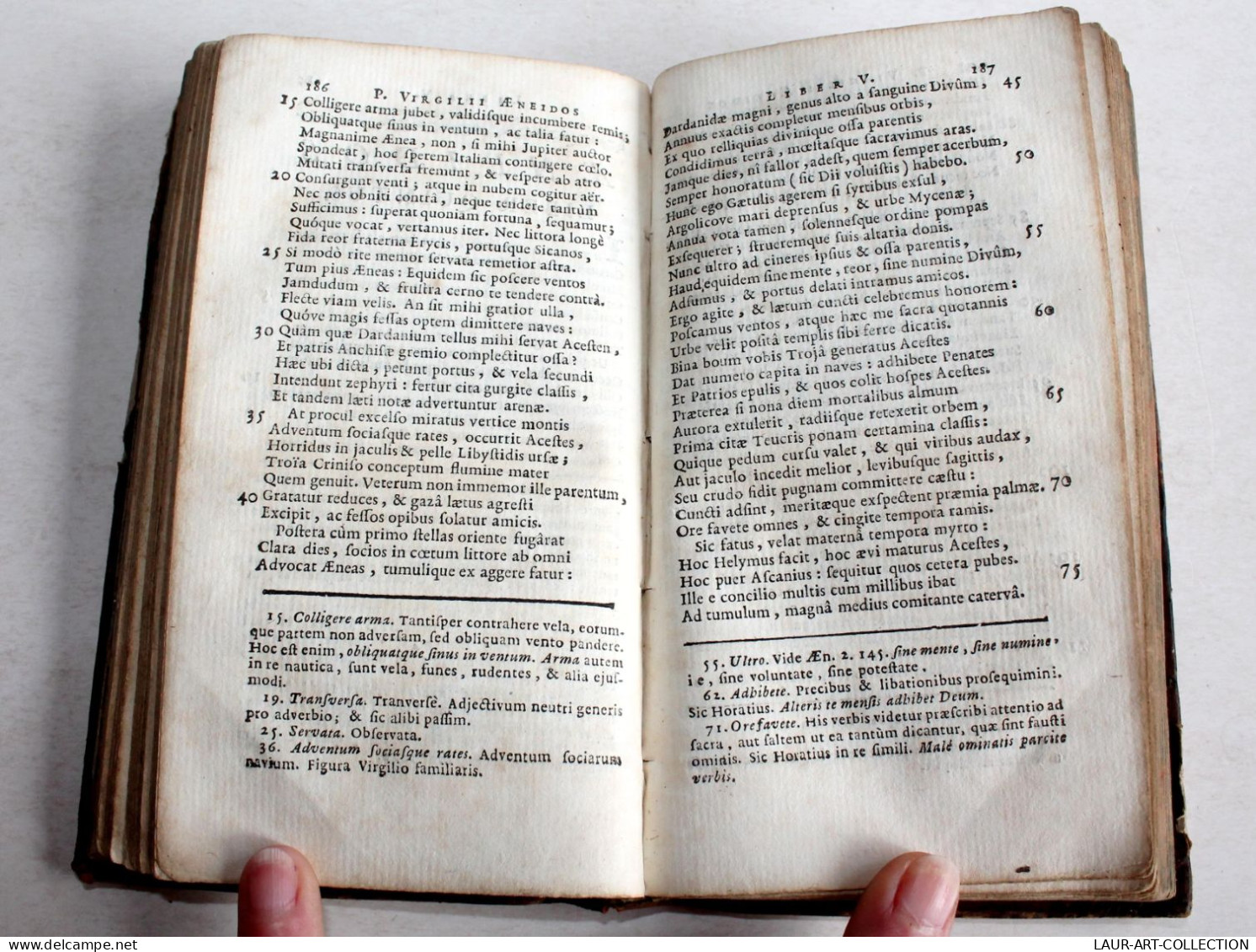 P. VIRGILII MARONIS OPERA CUM NOTIS AD UFUM SCHOLARUM 1764 DESAINT BROCAS / En LATIN / LIVRE XVIIIe SIECLE (2204.2) - Alte Bücher