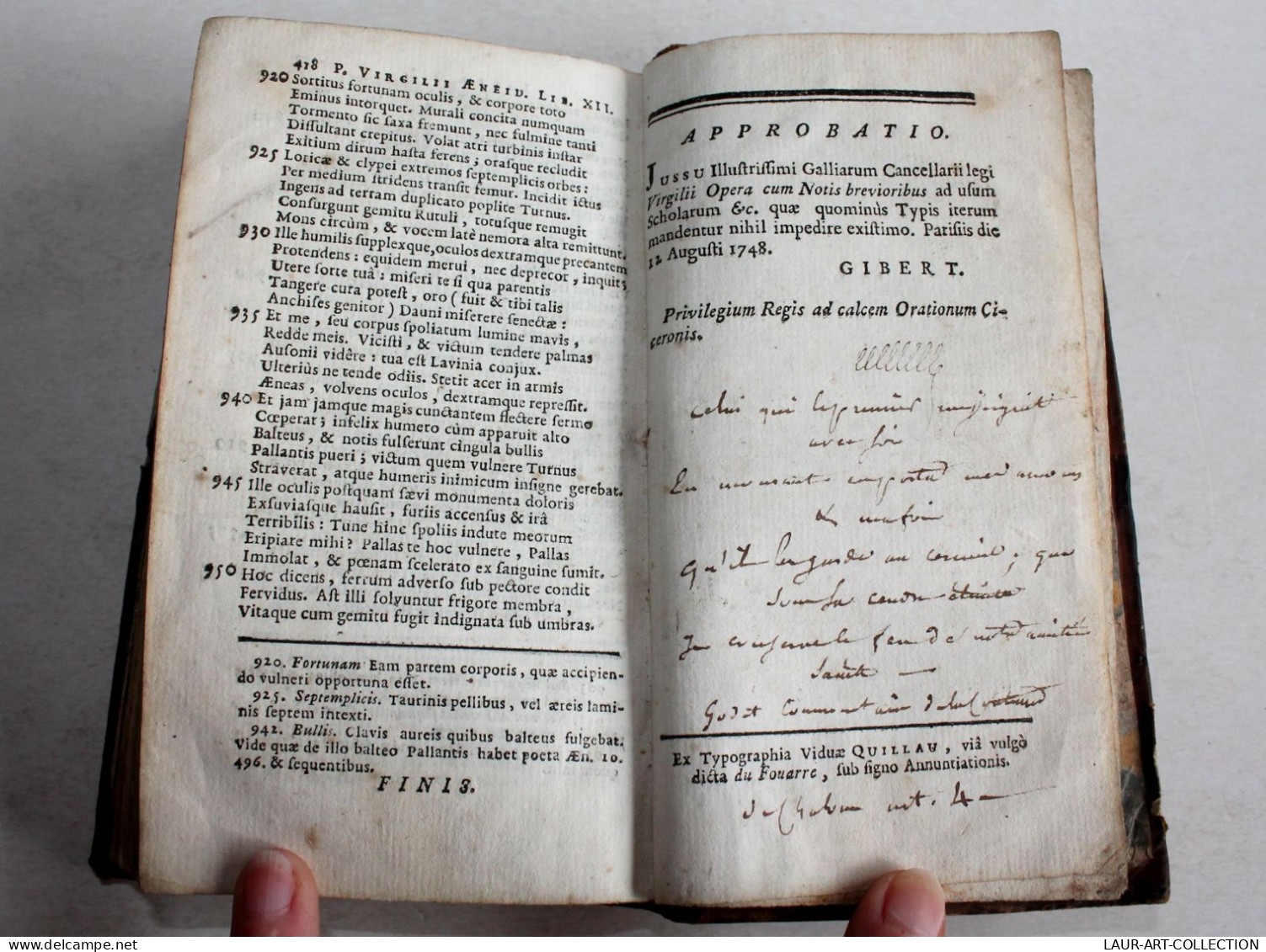 P. VIRGILII MARONIS OPERA CUM NOTIS AD UFUM SCHOLARUM 1764 DESAINT BROCAS / En LATIN / LIVRE XVIIIe SIECLE (2204.2) - Old Books