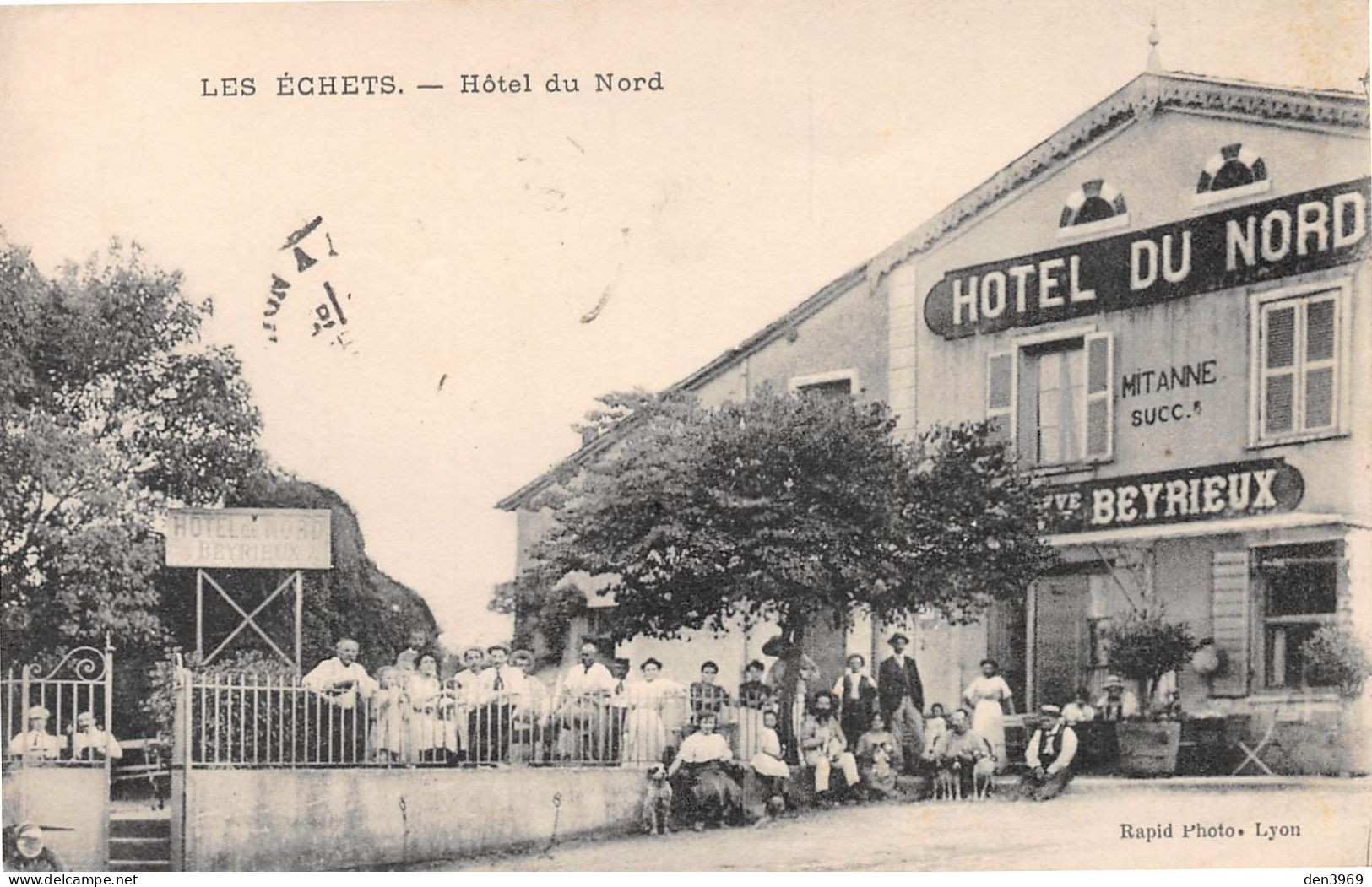 Les ECHETS (Ain) Près Miribel - Hôtel Du Nord, Vve Beyrieux, Mitanne Successeur - Ecrit 1912 (2 Scans) - Unclassified