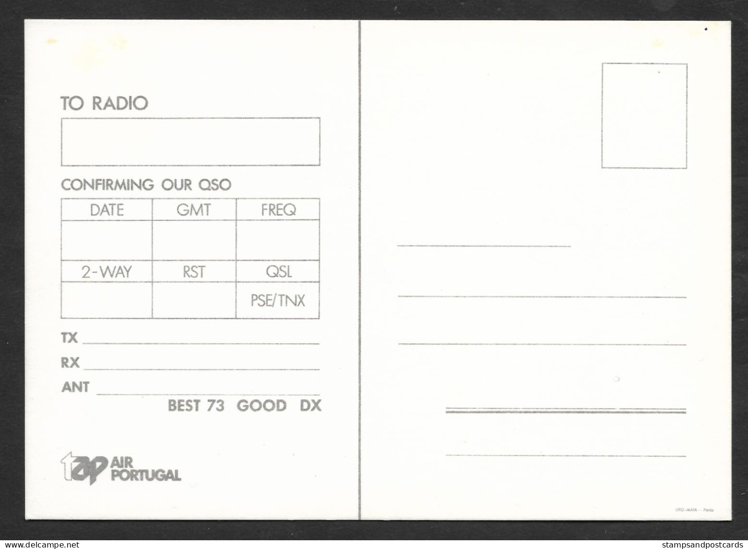 Portugal Avion TAP Air Portugal Carte Postale Maximum 1982 Airplane Airline QSL Postcard Maxicard - Vliegtuigen