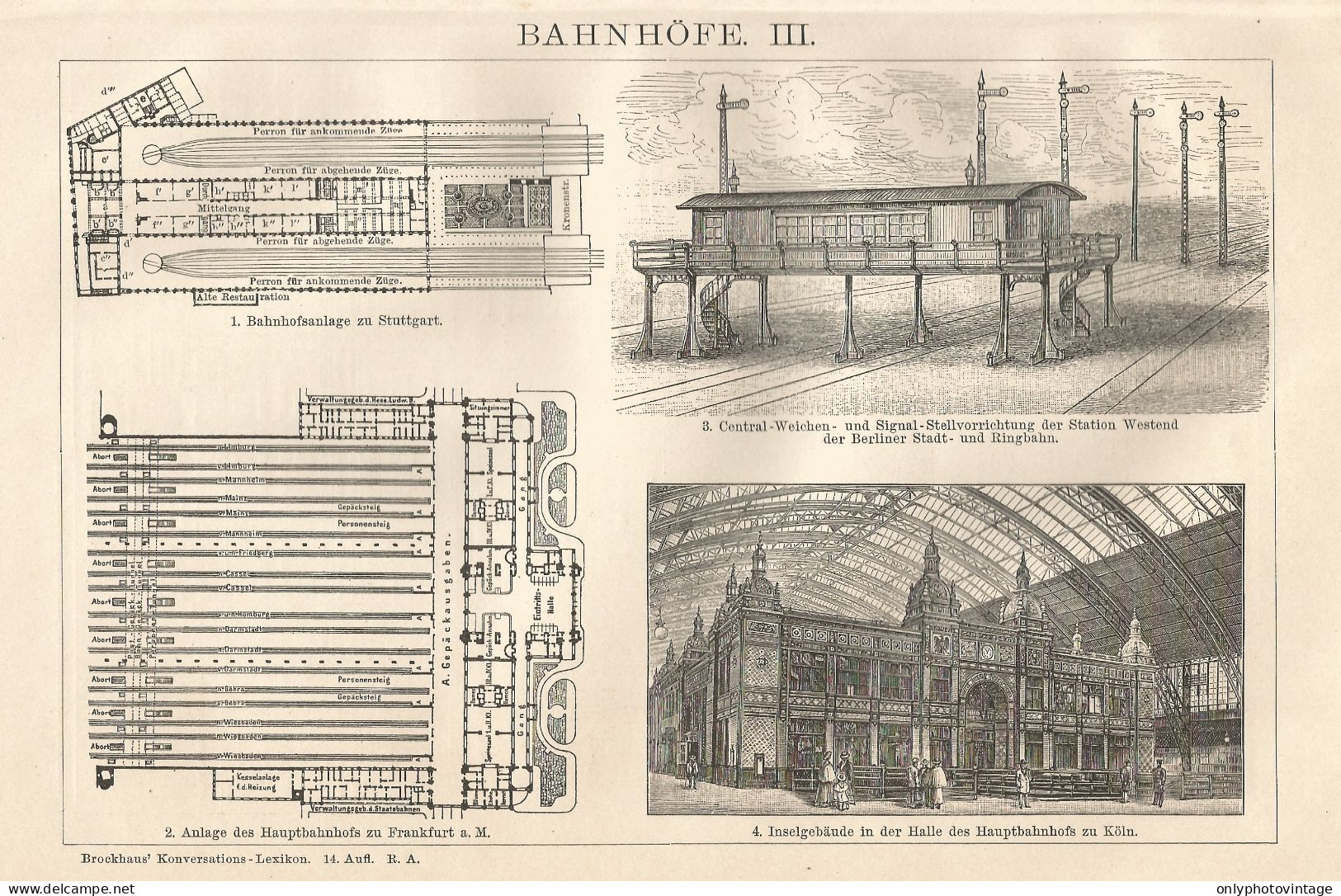 Stazione Ferroviaria - Stampa Antica - 1901 Engraving - Prints & Engravings