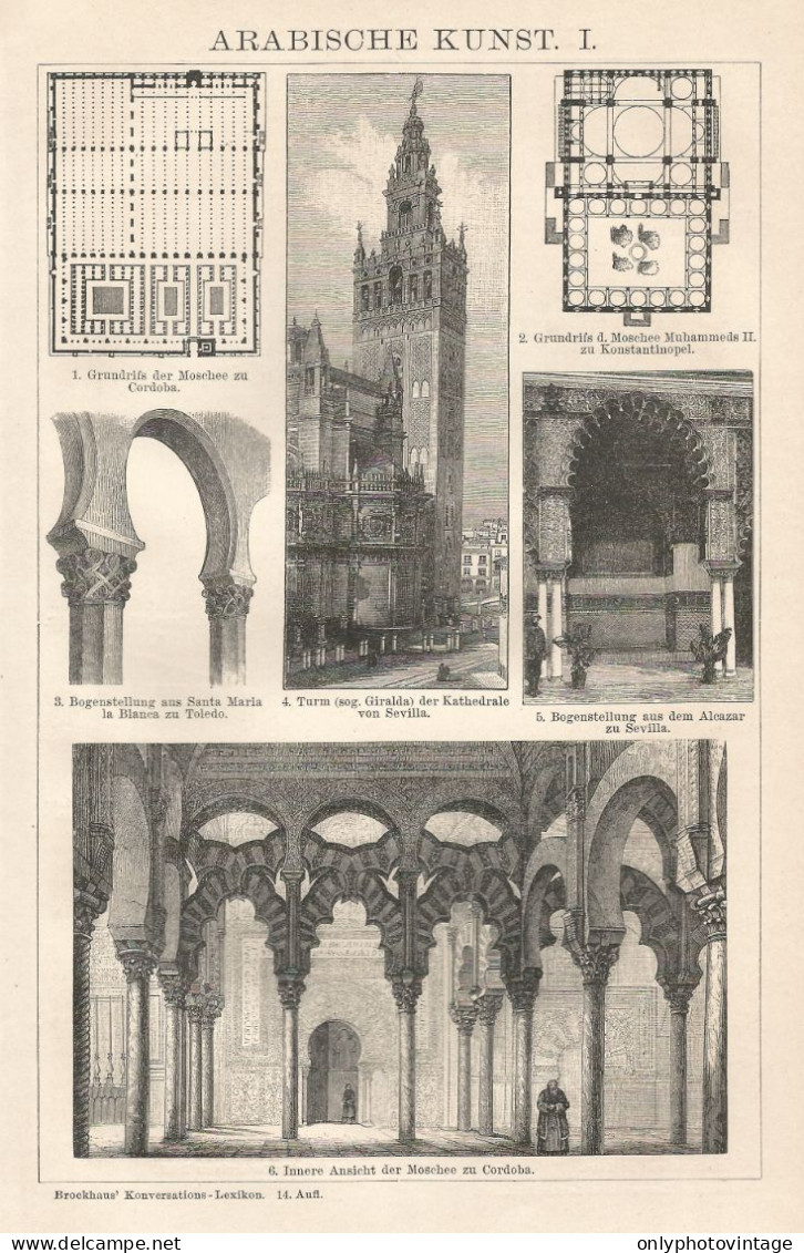 Arte Araba - Xilografia D'epoca - 1901 Vintage Engraving - Prints & Engravings