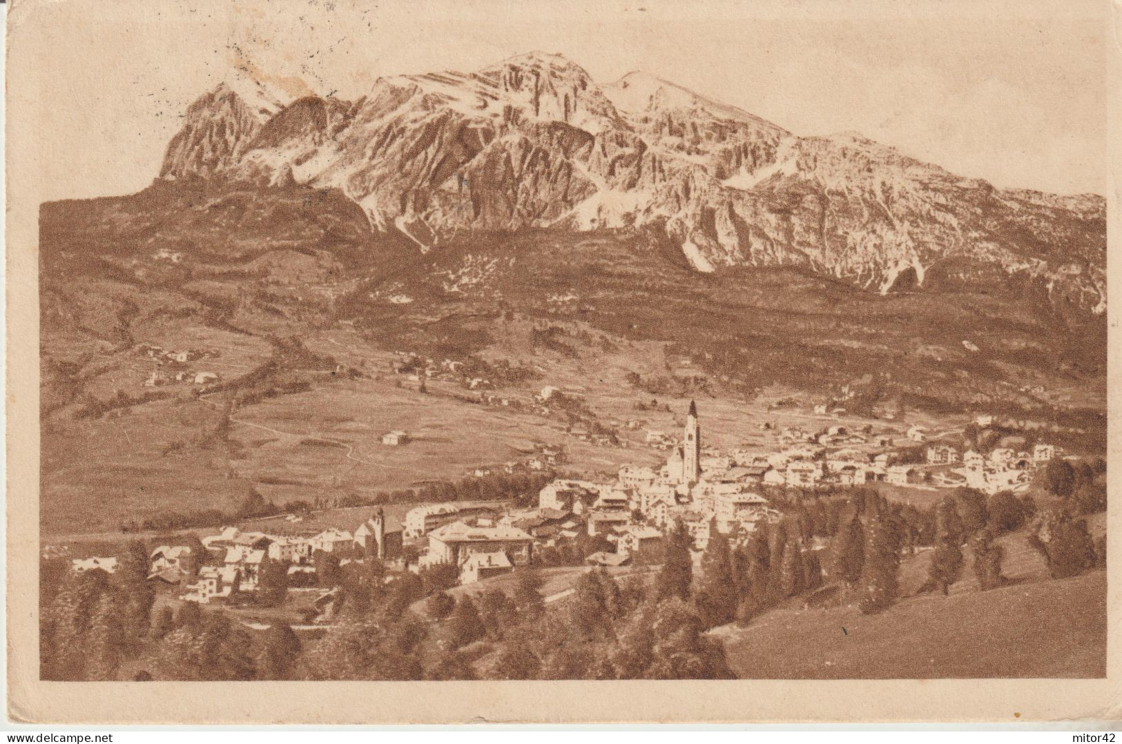 164-Cortina D'Ampezzo-Belluno-Veneto-Commemorativo 20c. Ferrucci-v.1930 X Pedara-Catania - Belluno