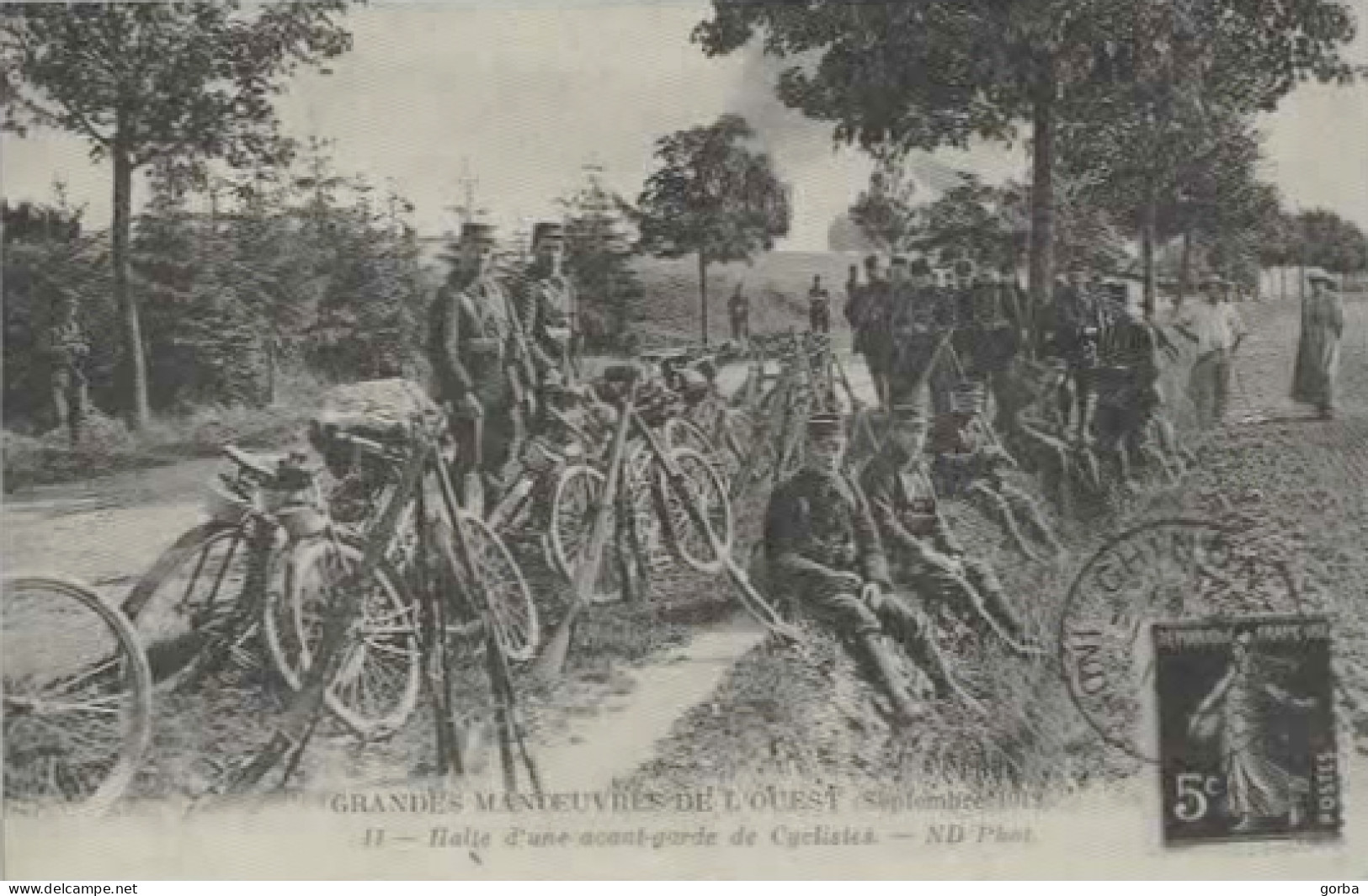 *Repro CPA - Grandes Manoeuvres De L'Ouest (09/1912) - Halte D'une Avant-garde De Cyclistes - Maniobras