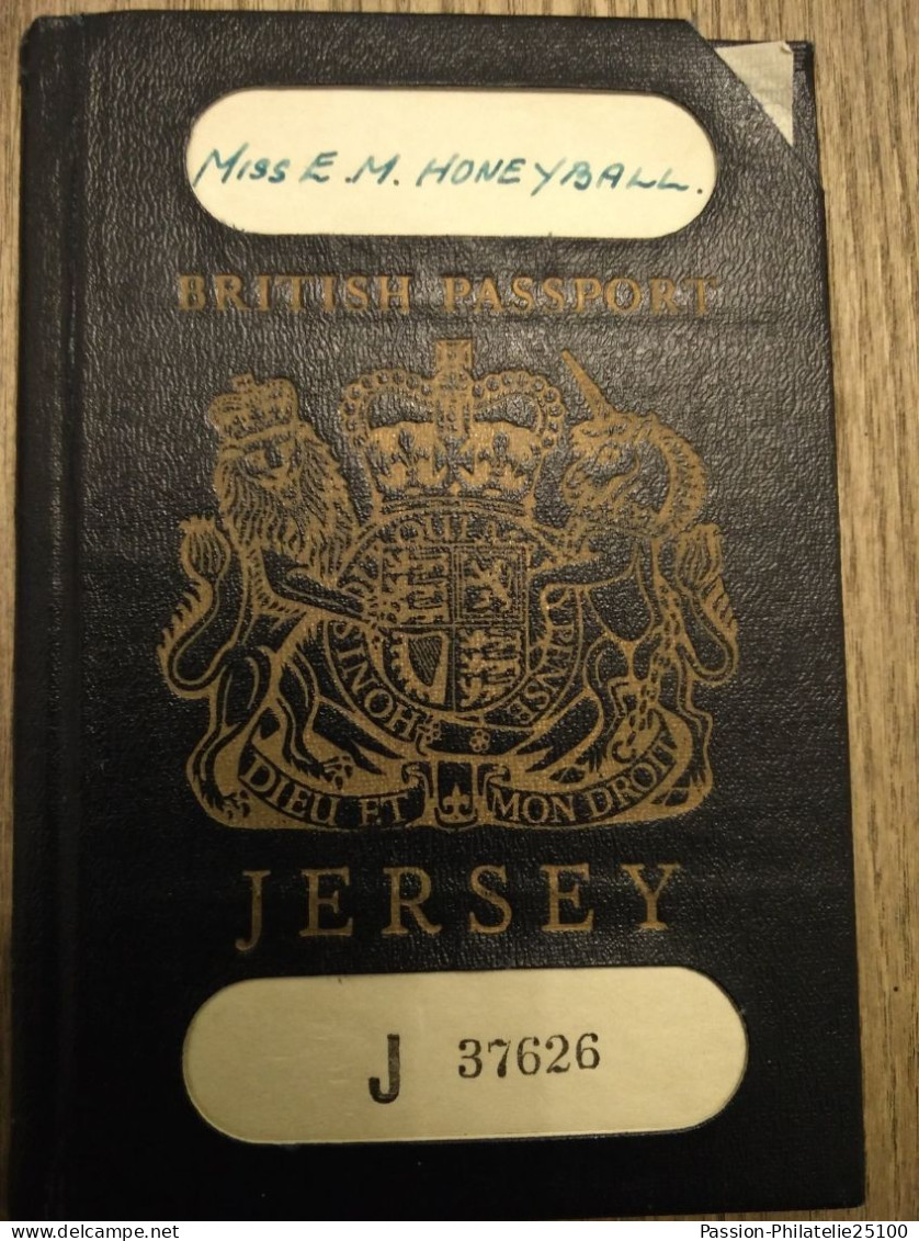 Jersey Island British Passport 1964. Passeport , Reisepass - Historische Documenten