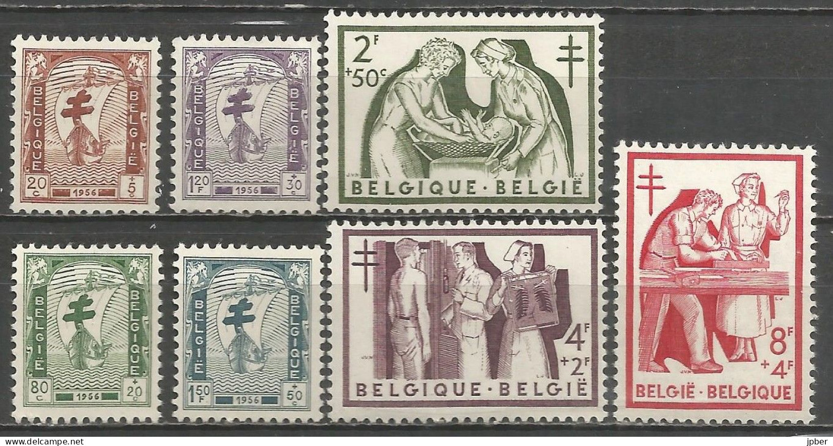 Belgique - Antituberculeux - "Les Infirmières"  N° 998 à 1004 ** - Unused Stamps