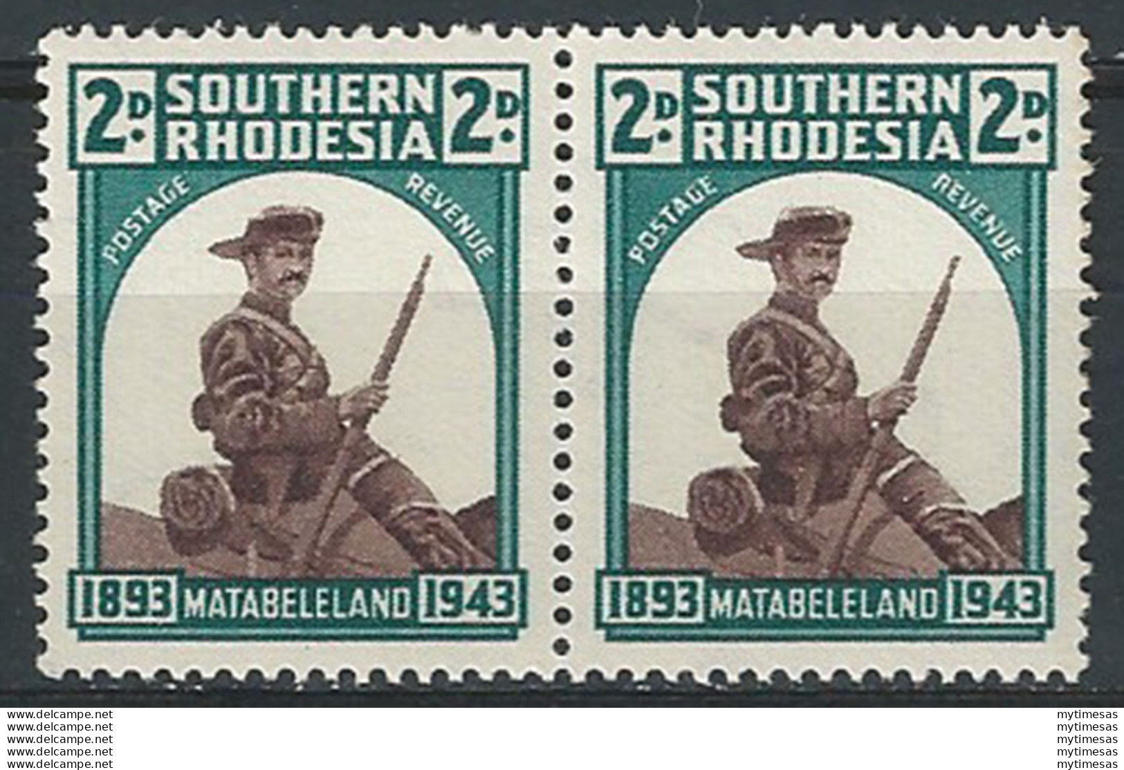 1943 Southern Rhodesia 1pair MNH SG. N. 61a+61 - Altri & Non Classificati