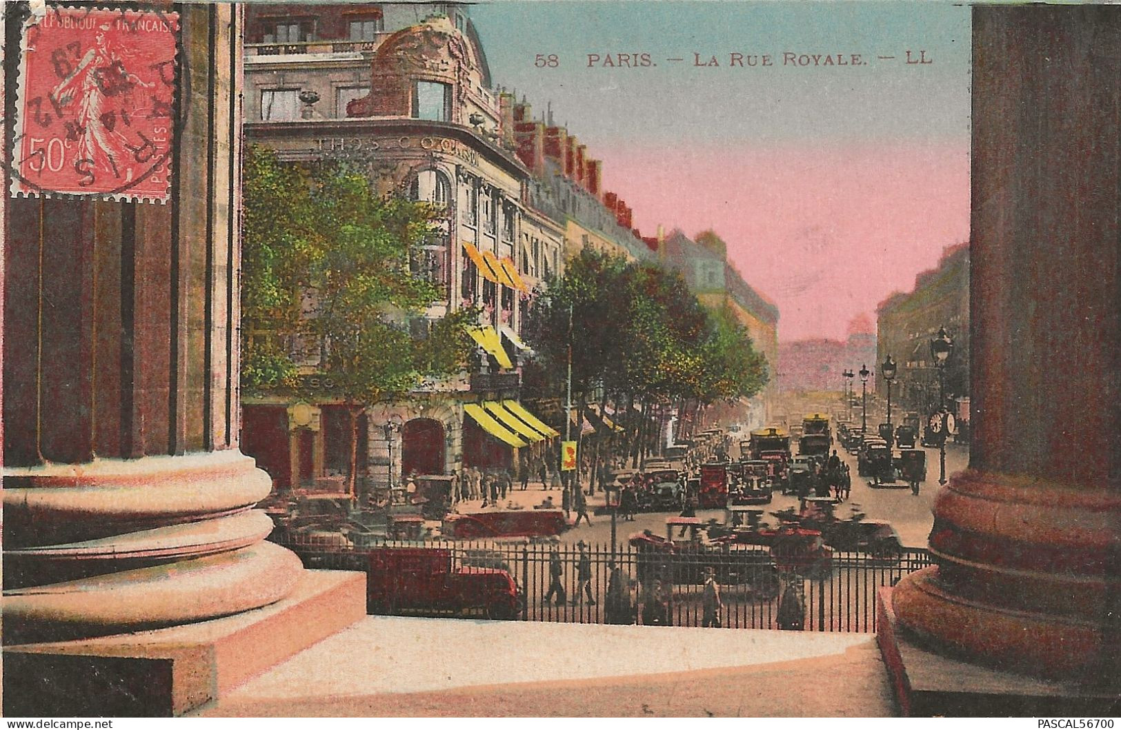 CPA PARIS - RUE ROYALE  ***COLORISEE PEU FREQUENTE*** - District 08