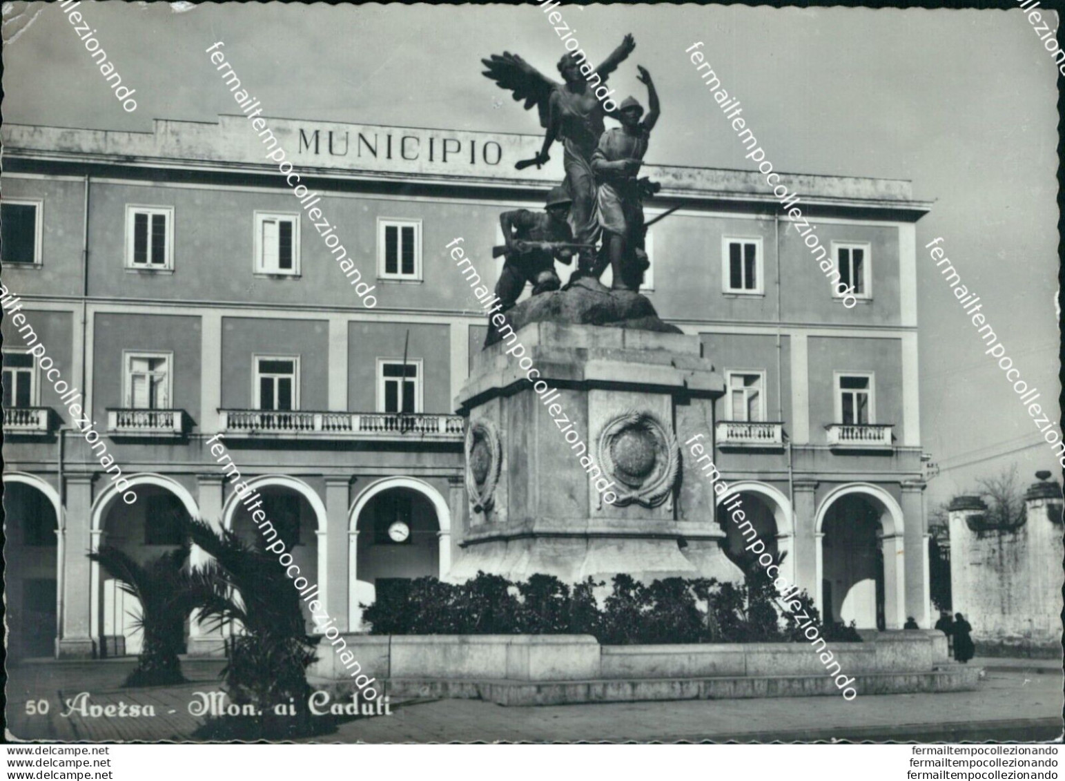 Bg606 Cartolina Aversa Monumento Ai Caduti Provincia Di Caserta - Caserta
