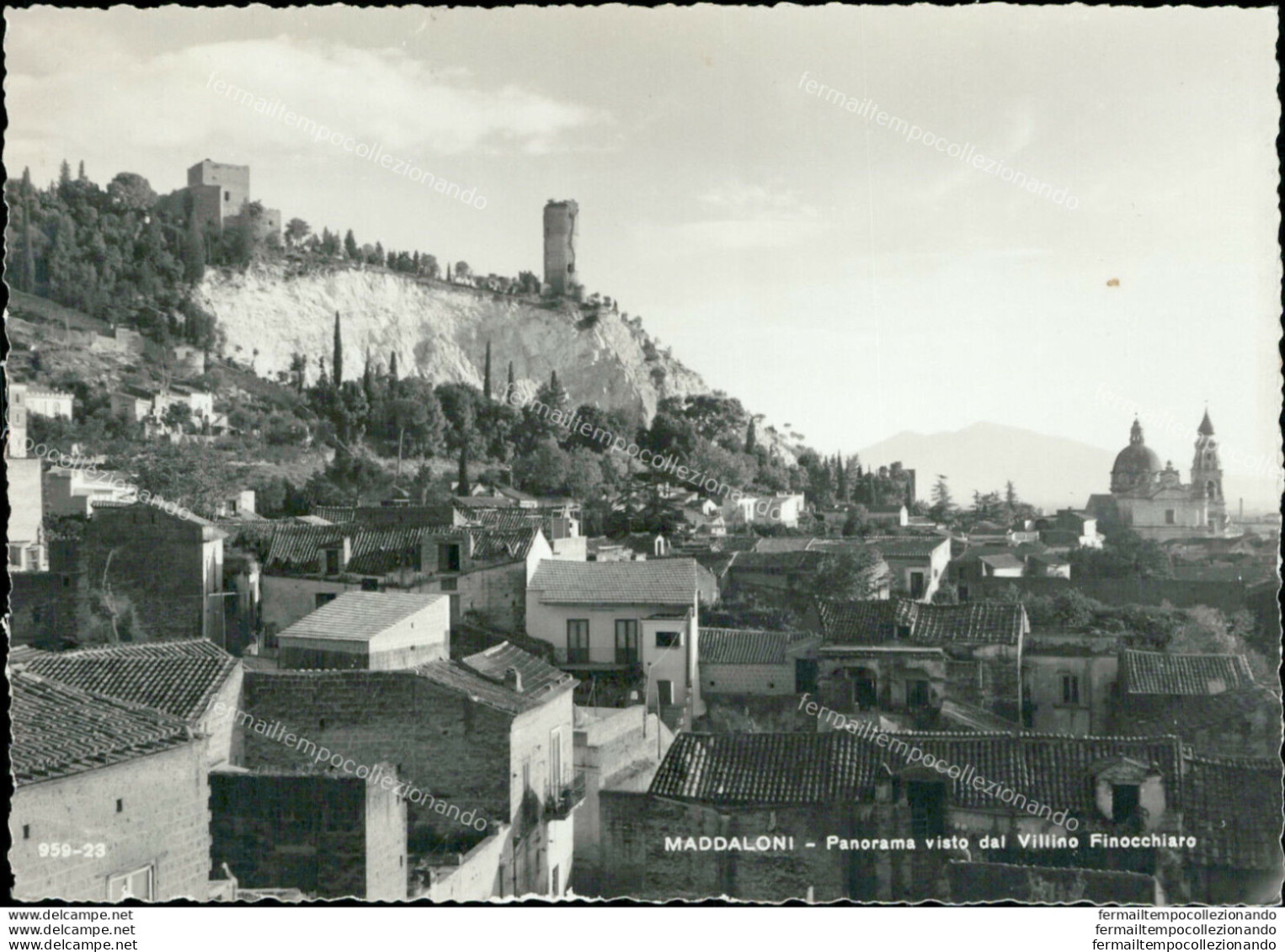 Ah475 Cartolina Maddaloni Panorama Visto Da Villino Finocchiaro Caserta - Caserta
