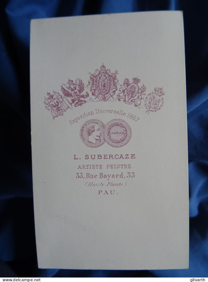 Photo Cdv Subercaze à Pau -  Homme, Notable Aux Favoris, Second Empire Ca 1865-70 L679B - Old (before 1900)