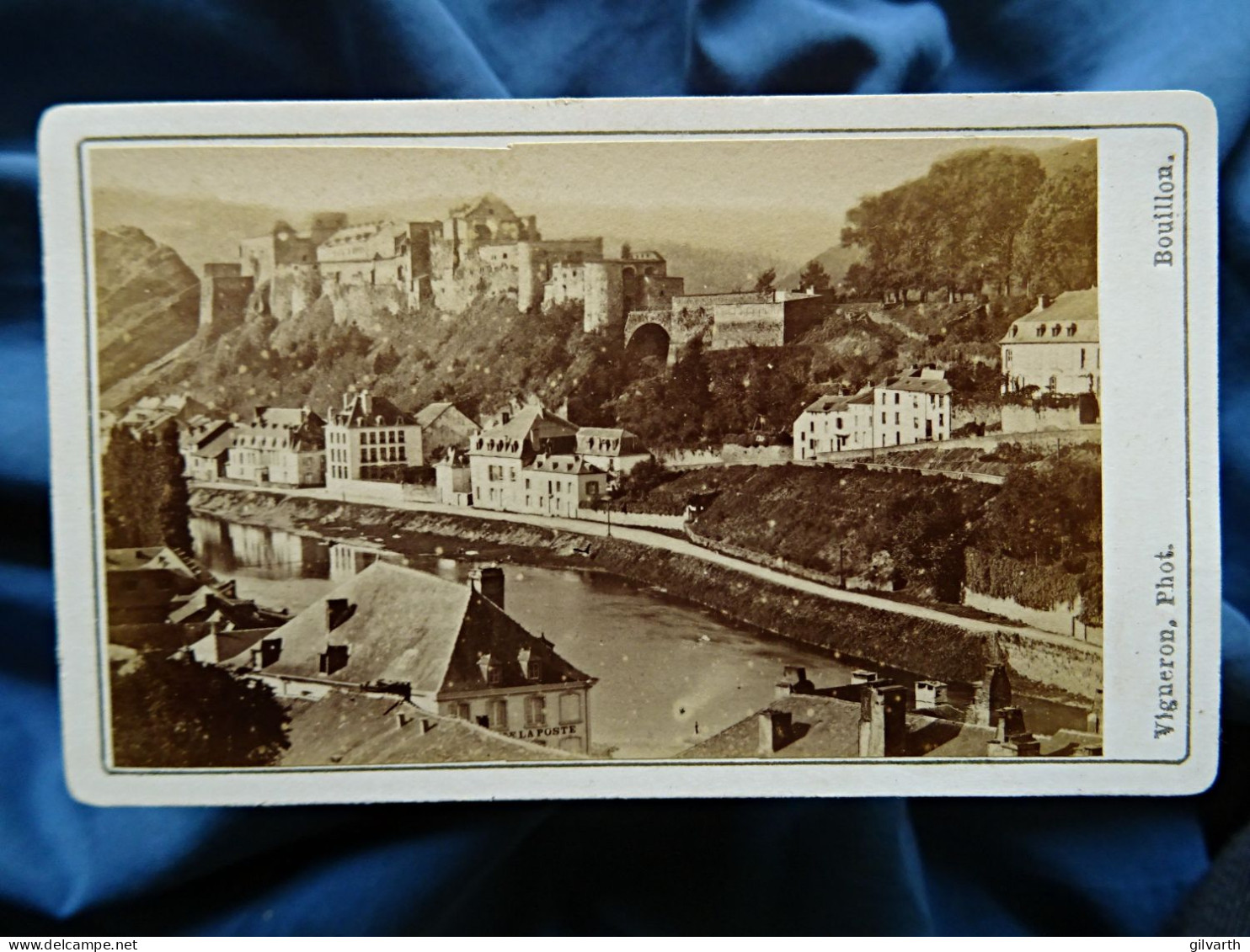 Photo Cdv Vigneron à Bouillon - Château De Bouillon Dédicace Au Dos "château De Mon Aïeul" 4 Sept 1878  L679B - Antiche (ante 1900)