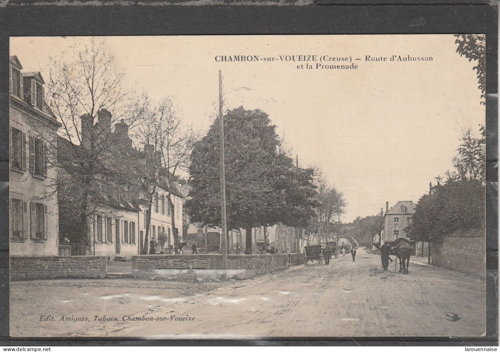 23 - CHAMBON SUR VOUEIZE - Route D' Aubusson Et La Promenade - Chambon Sur Voueize