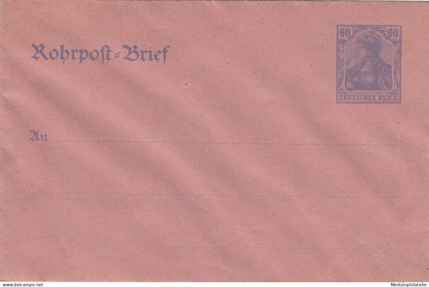 Rohrpost-Brief 60 Pf. Germania Raues Papier - Ungebraucht - Covers