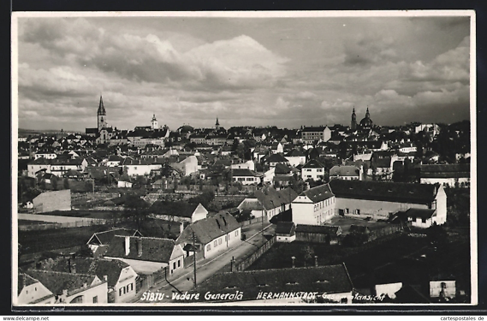 AK Hermannstadt, Gesamtansicht Aus Der Vogelschau  - Roumanie