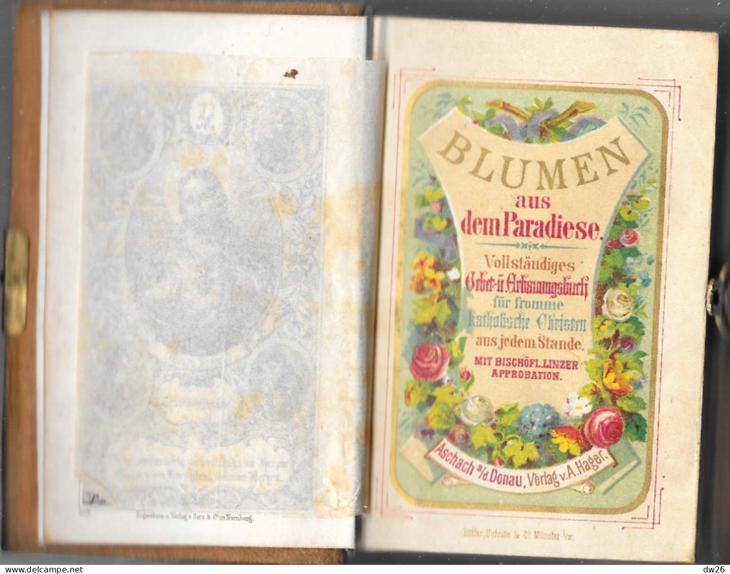 Buch Im Deutschen Gothic-Stil - Blumen Aus Dem Paradiese (Les Fleurs Du Paradis) Für Fromme Katholische Christen - Christendom