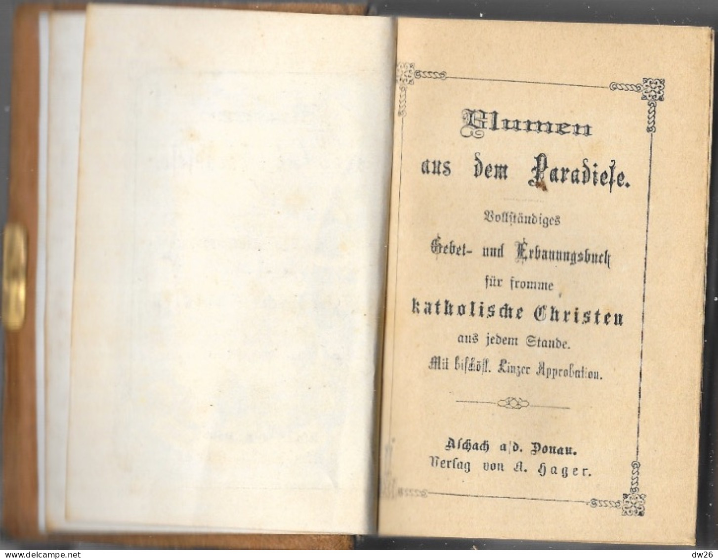 Buch Im Deutschen Gothic-Stil - Blumen Aus Dem Paradiese (Les Fleurs Du Paradis) Für Fromme Katholische Christen - Christentum