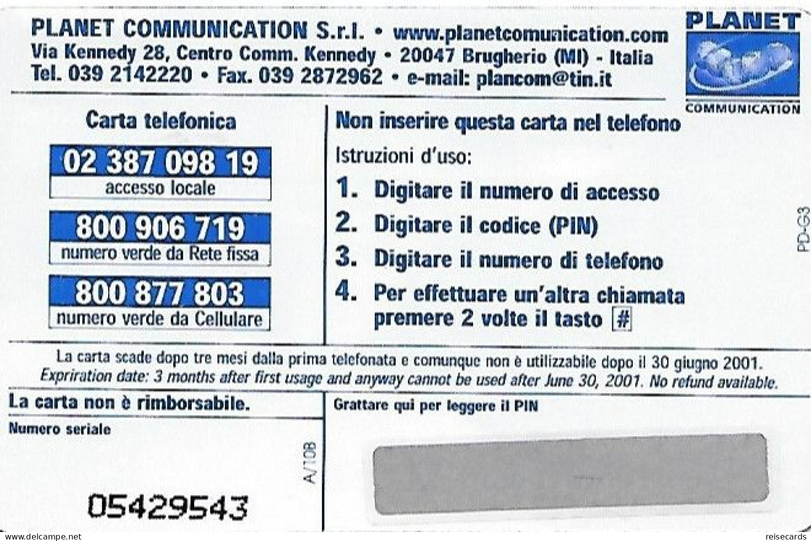 Italy: Prepaid Planet Communication - Firenze, Basilica S. Miniato Al Monte - Cartes GSM Prépayées & Recharges