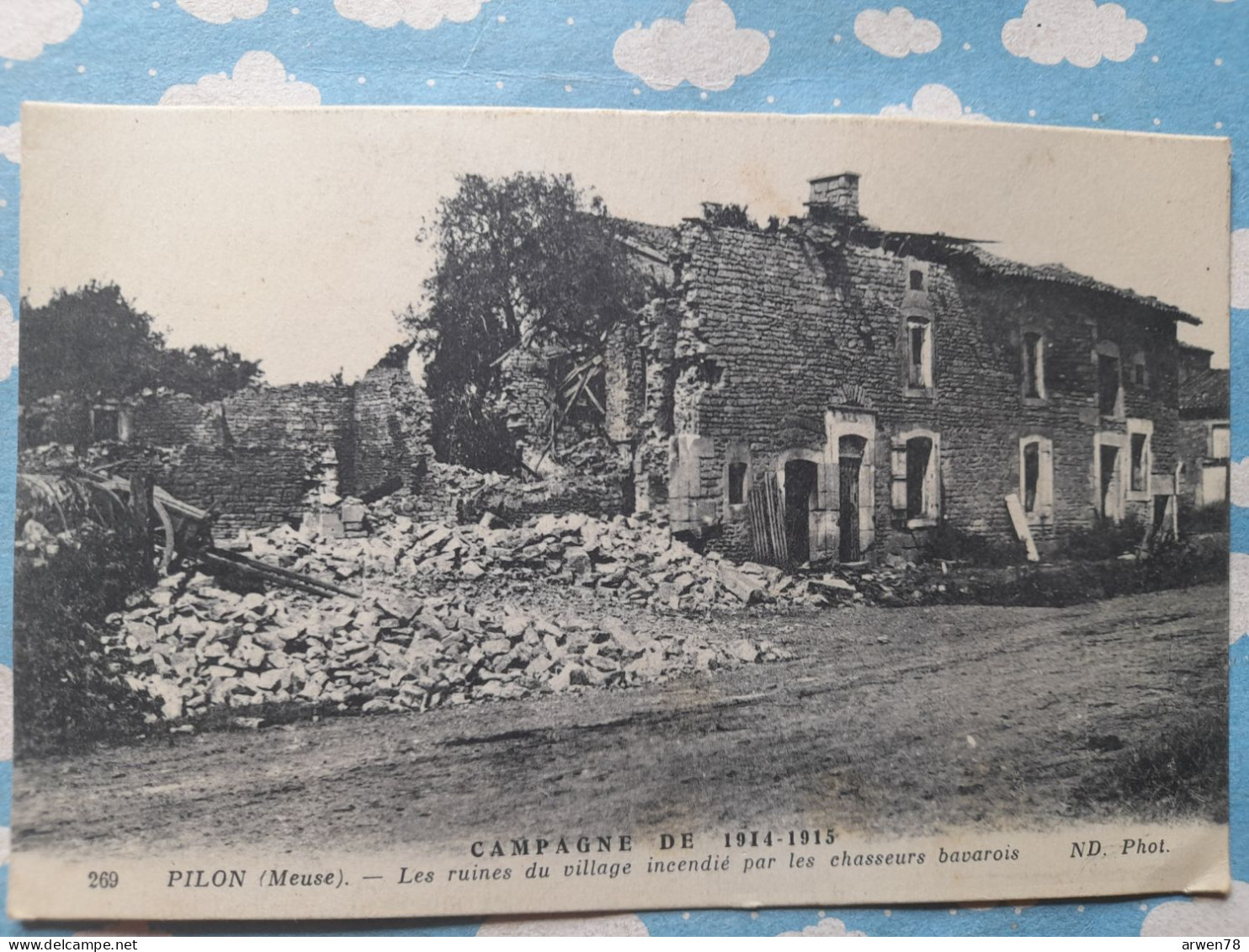 PILON WWI Les Ruines Du Village - Autres & Non Classés