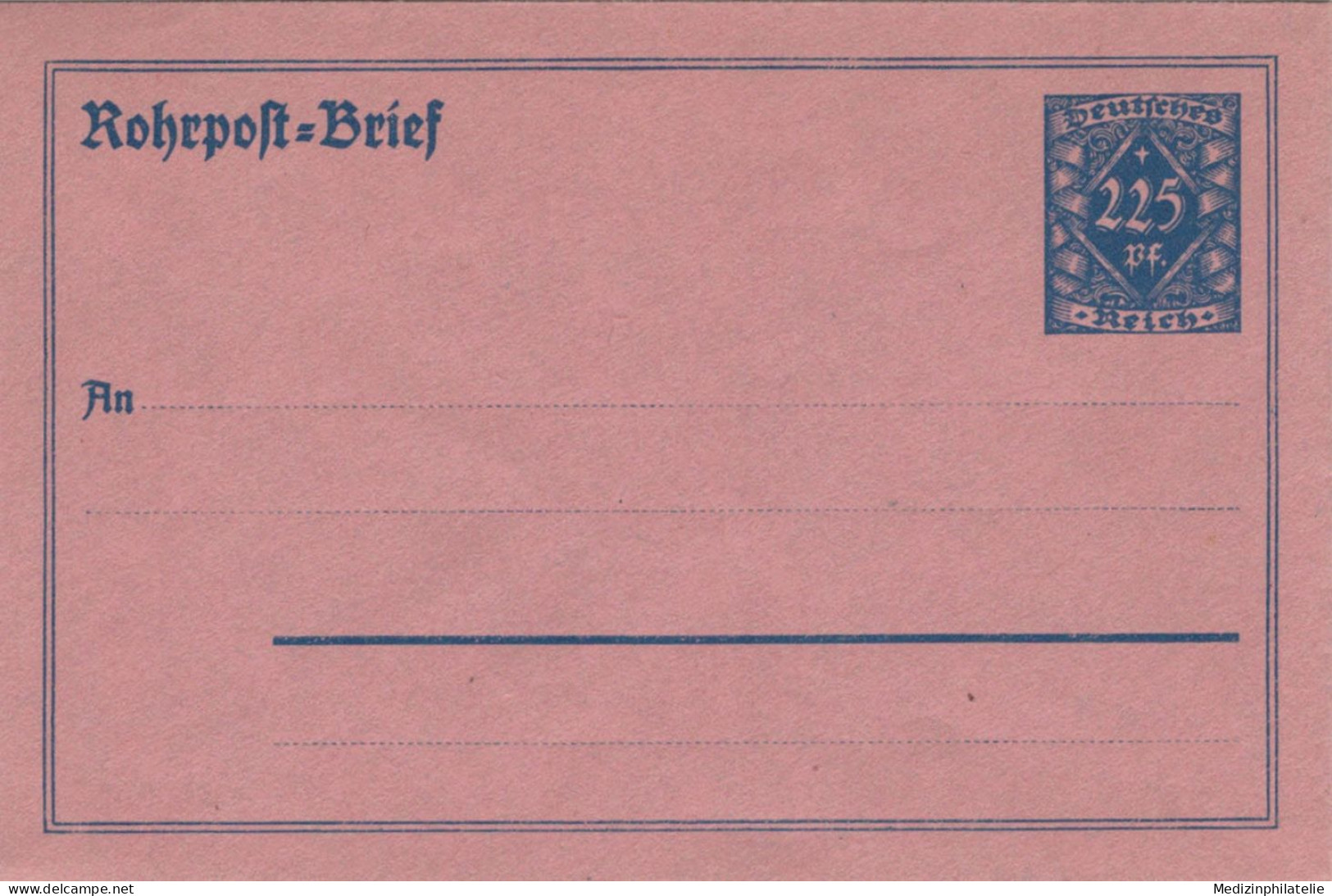 Rohrpost-Brief 225 Pf. Ziffer In Raute - Ungebraucht - Omslagen