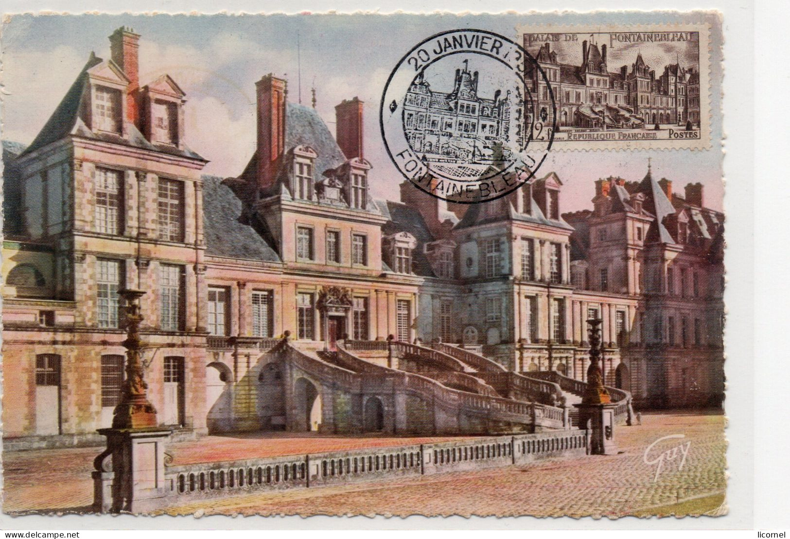 Carte Maxi 1951 FONTAINEBLEAU - 1950-1959