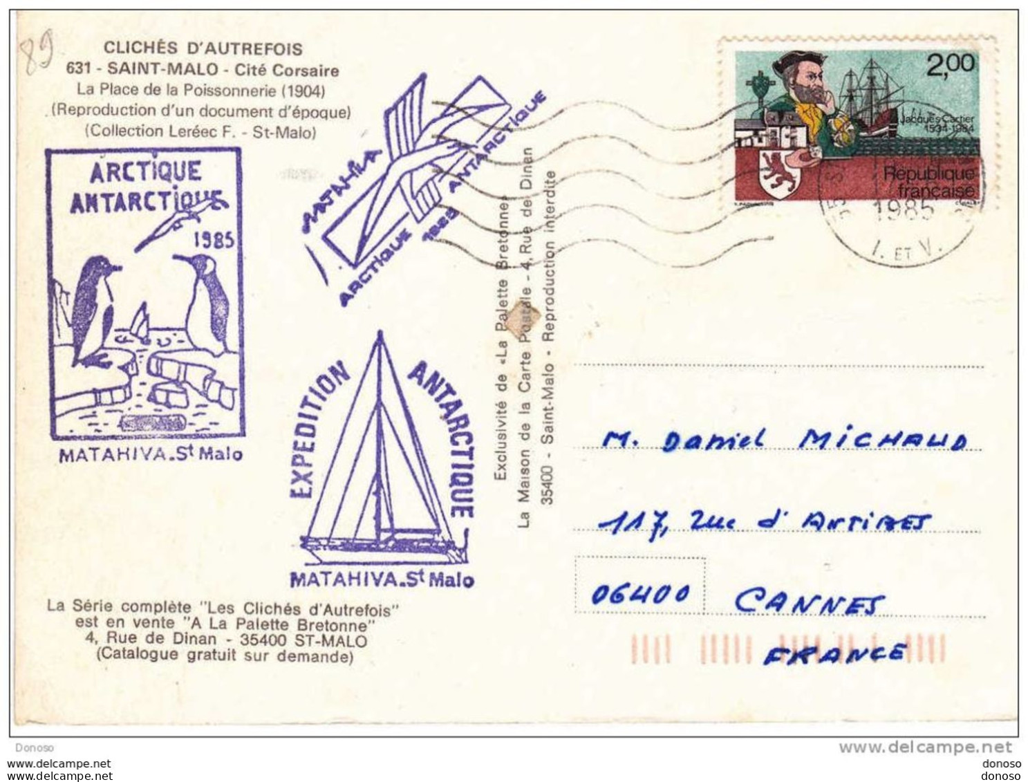 SAINT MALO, Place De La Poissonnerie, Expédition Antarticque 1985 - Saint Malo