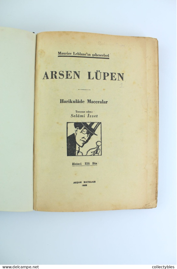 ARSENE LUPIN Turkish Book Series 1930s COMPLETE SET 1-6 Maurice Leblanc FREE SHIPPING Extremely Rare