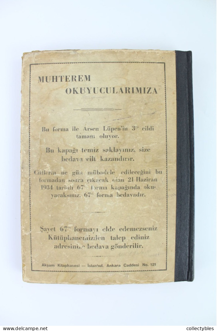 ARSENE LUPIN Turkish Book Series 1930s COMPLETE SET 1-6 Maurice Leblanc FREE SHIPPING Extremely Rare