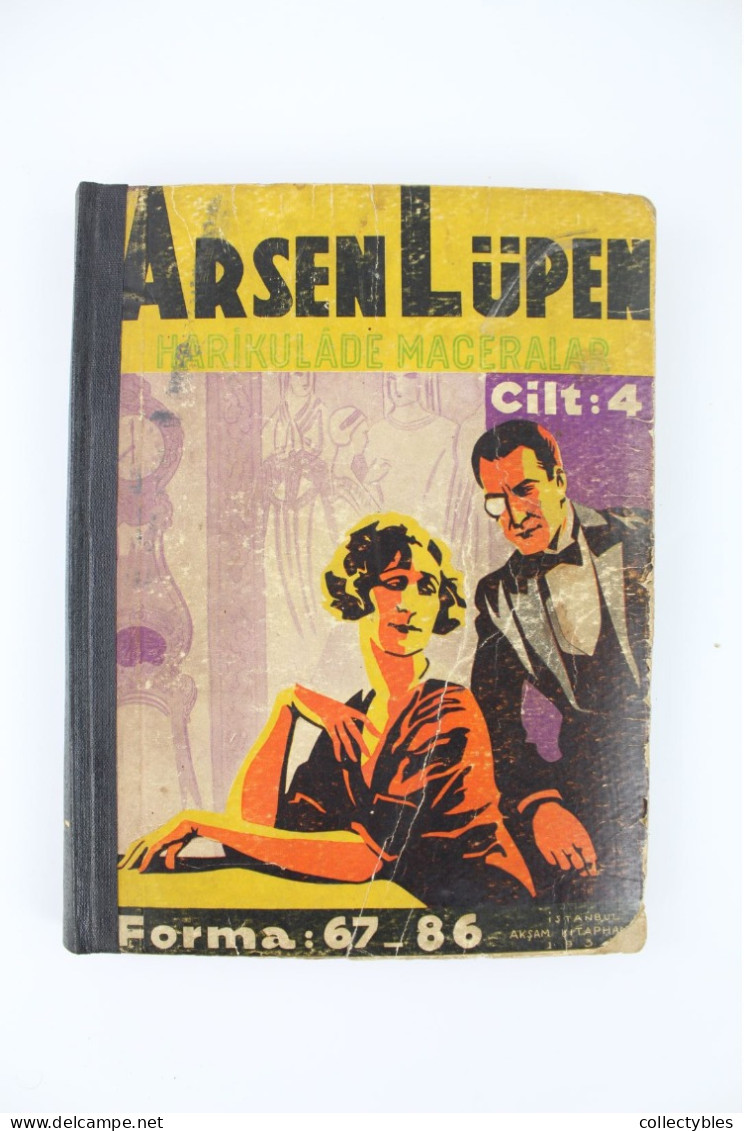 ARSENE LUPIN Turkish Book Series 1930s COMPLETE SET 1-6 Maurice Leblanc FREE SHIPPING Extremely Rare