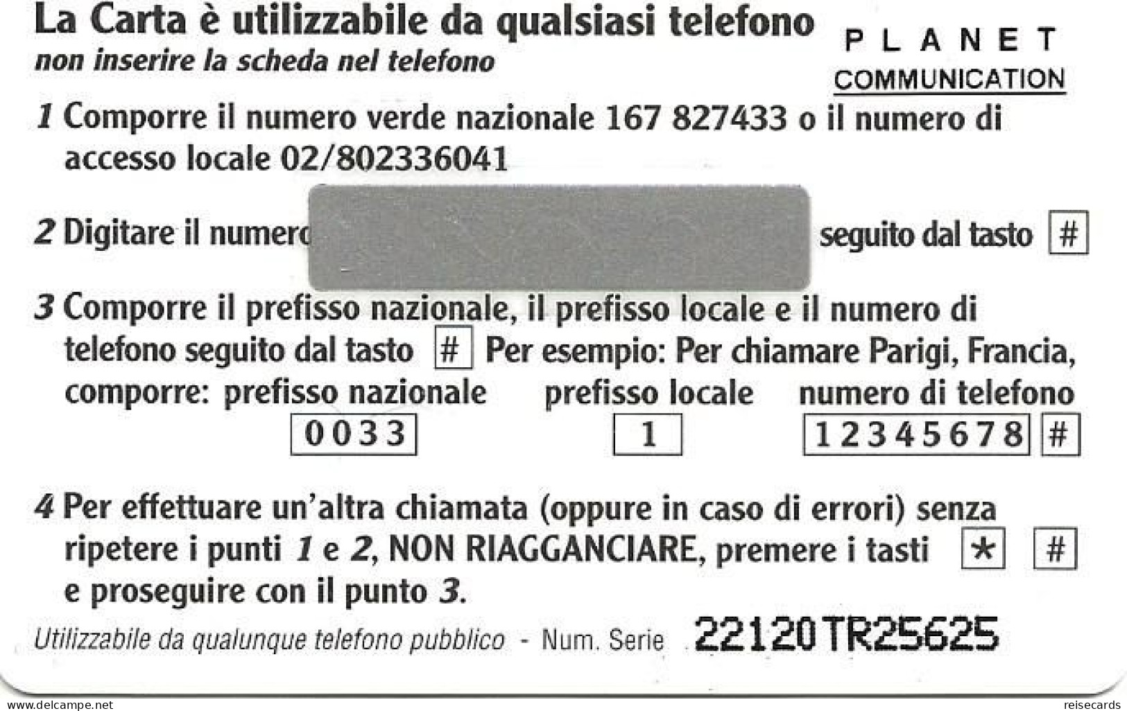 Italy: Prepaid Planet Communication - Shell. Ferrari. Mint - GSM-Kaarten, Aanvulling & Voorafbetaald