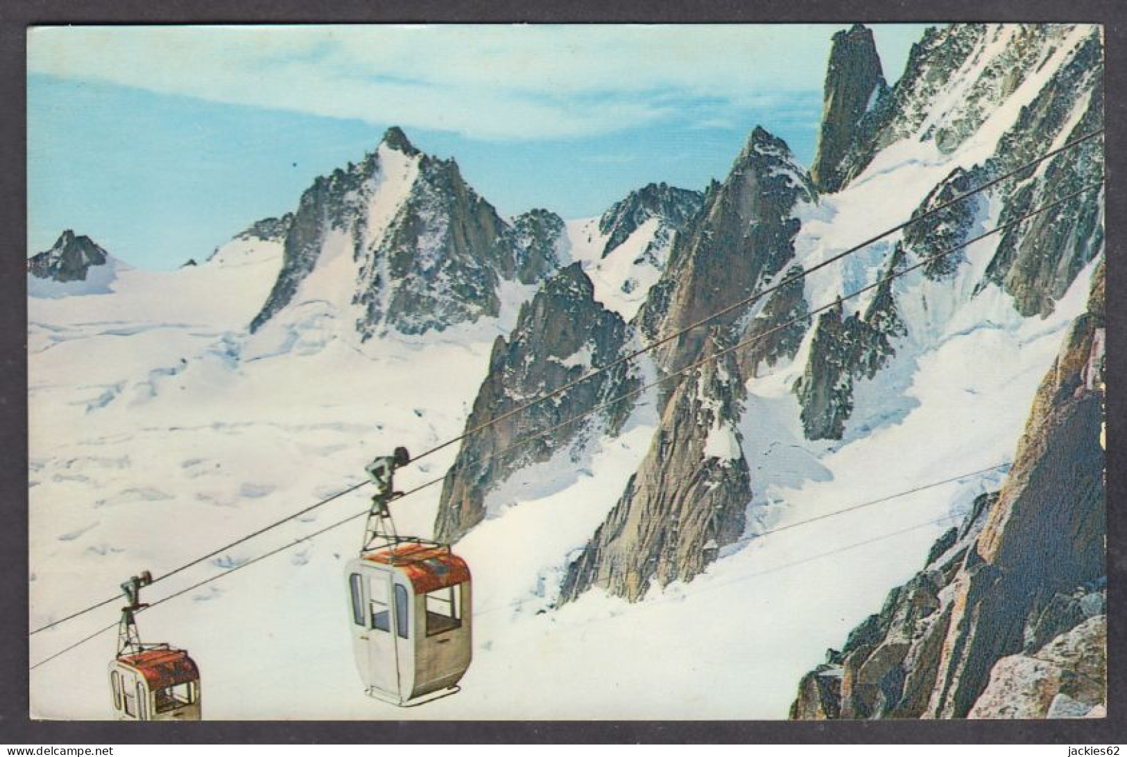 124632/ CHAMONIX, Les Télébennes Sur La Vallée Blanche, Tour Ronde Et Grand Capucin - Chamonix-Mont-Blanc