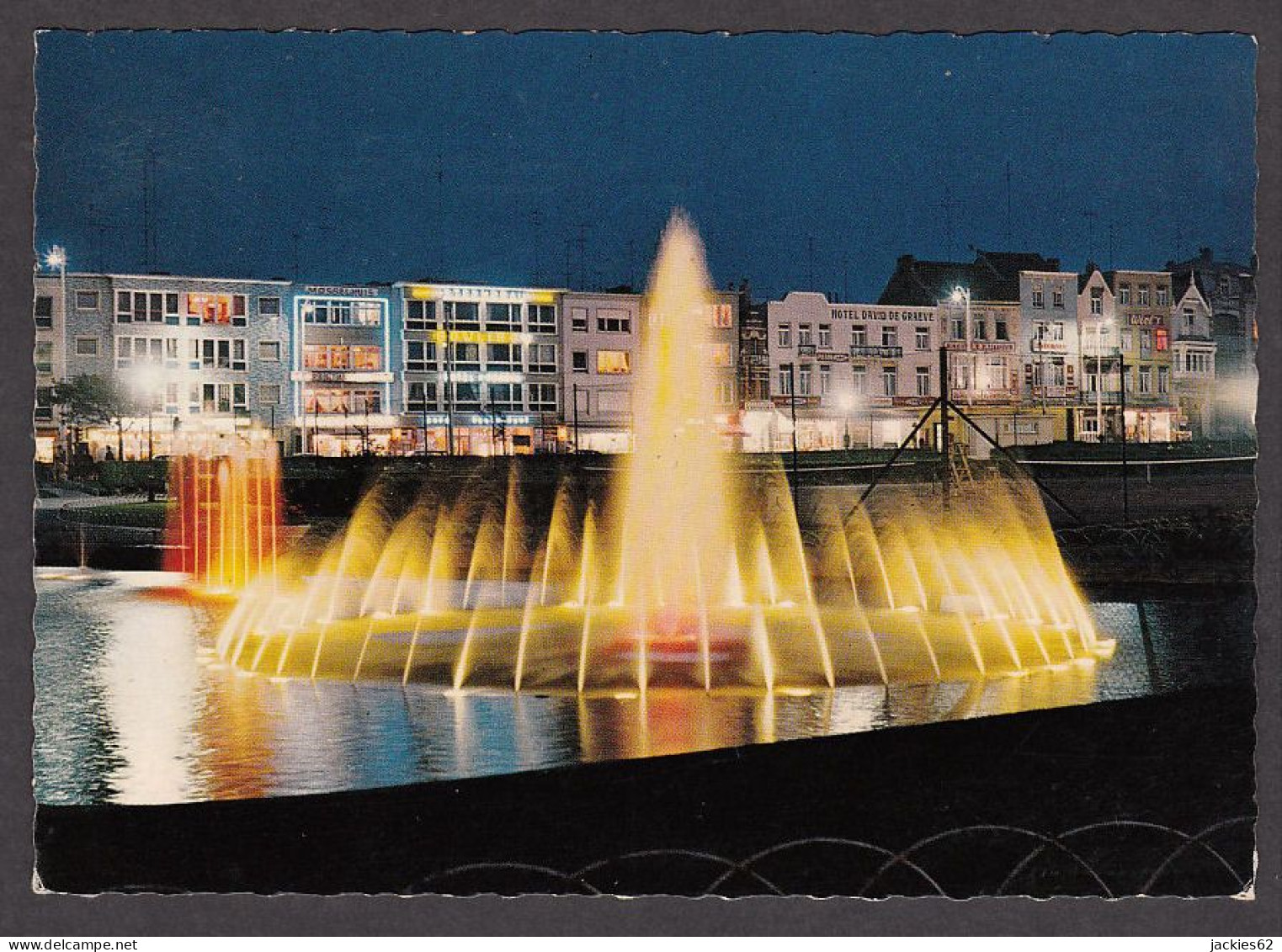 104401/ BLANKENBERGE, Fontein Bij Nacht, Fontaine Lumineuse - Blankenberge