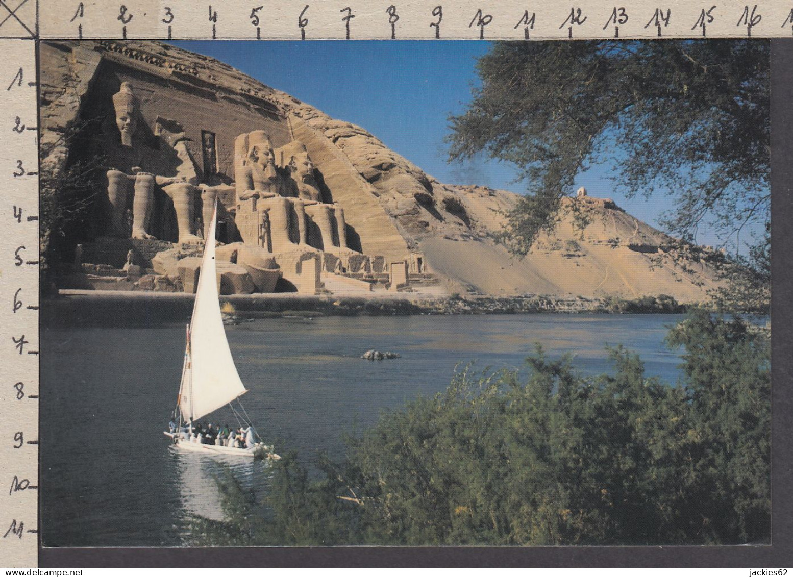 114521GF/ ABU SIMBEL, The Great Temple And The Nile - Tempel Von Abu Simbel