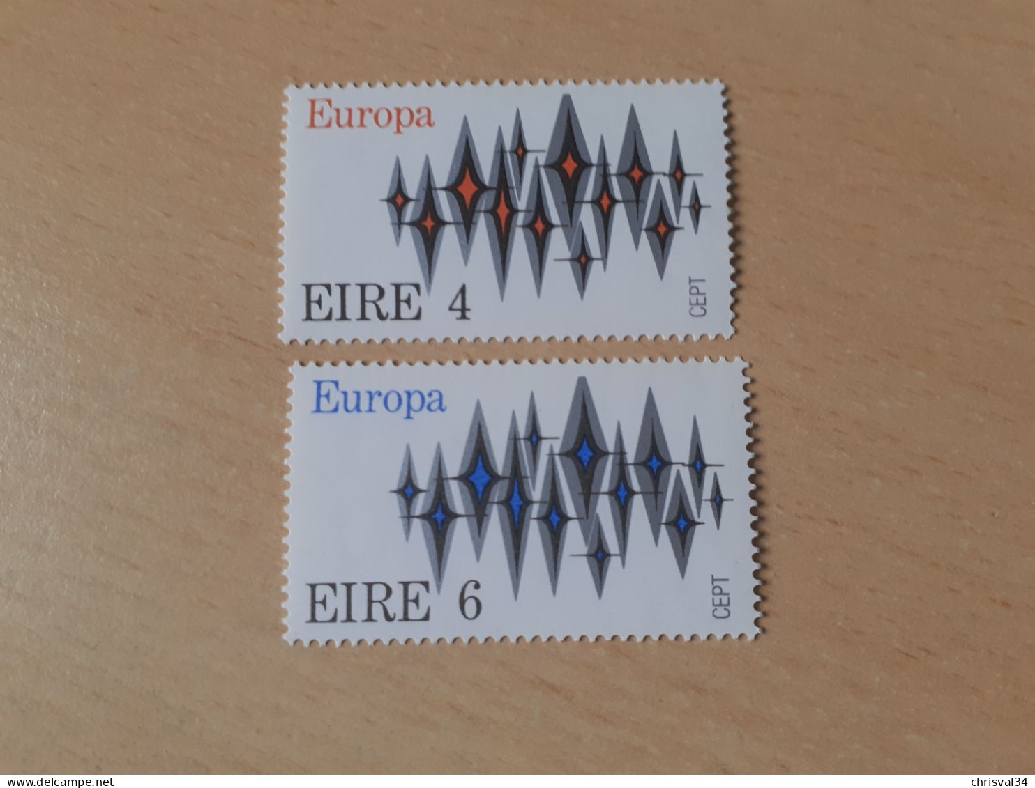 TIMBRES   IRLANDE   EUROPA   1972   N  278 / 279   COTE  20,00  EUROS   NEUFS  LUXE** - 1972