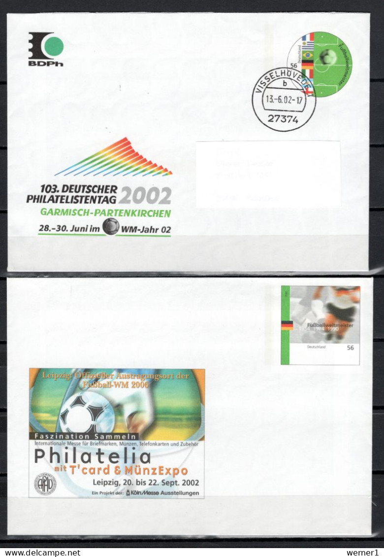 Germany 2002 Football Soccer 2 Commemorative Covers - Briefe U. Dokumente