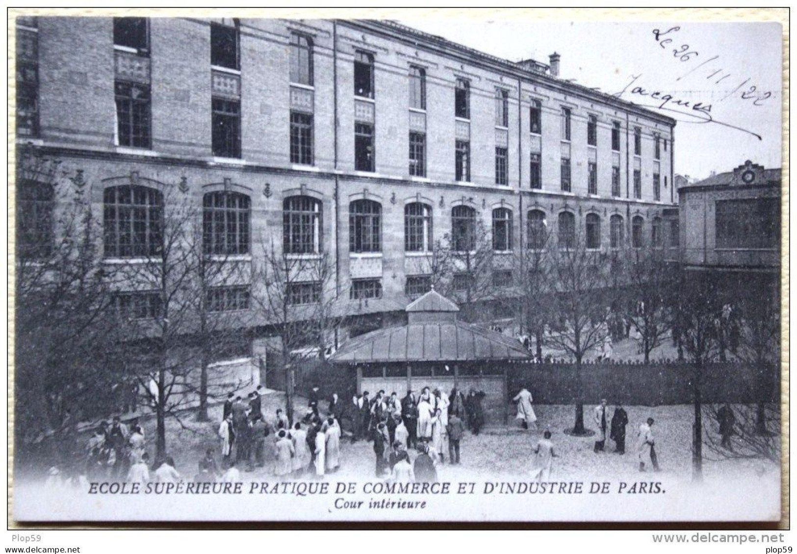 Cpa Ak Pk Paris Ecole Supérieure Pratique De Commerce Et D'industrie De Paris Cour Intérieure 1922 - Andresy