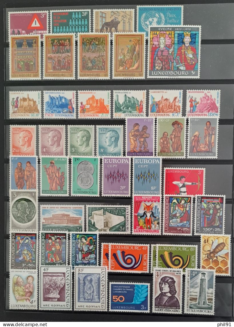 LUXEMBOURG    Petite Collection De Timbres Neufs Et Ace Oblitarations 1er Jour  Entre Les Années 1959 Et 1995 - Sammlungen