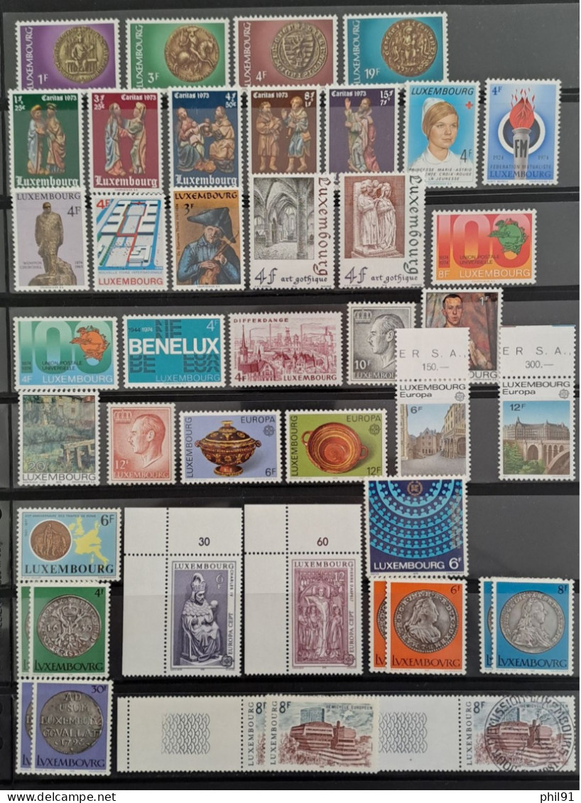 LUXEMBOURG    Petite Collection De Timbres Neufs Et Ace Oblitarations 1er Jour  Entre Les Années 1959 Et 1995 - Collections