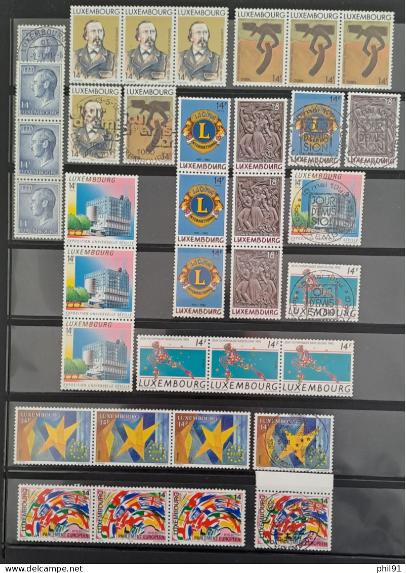 LUXEMBOURG    Petite collection de timbres neufs et ace oblitarations 1er jour  entre les années 1959 et 1995
