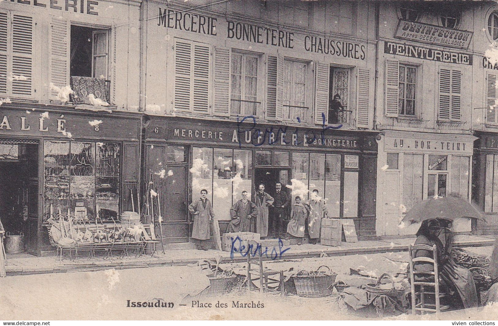 Issoudun (36 Indre) Place Des Marchés - La Maison Perriot Mercerie Bonneterie Chaussures (circulée Tardivement, état) - Issoudun