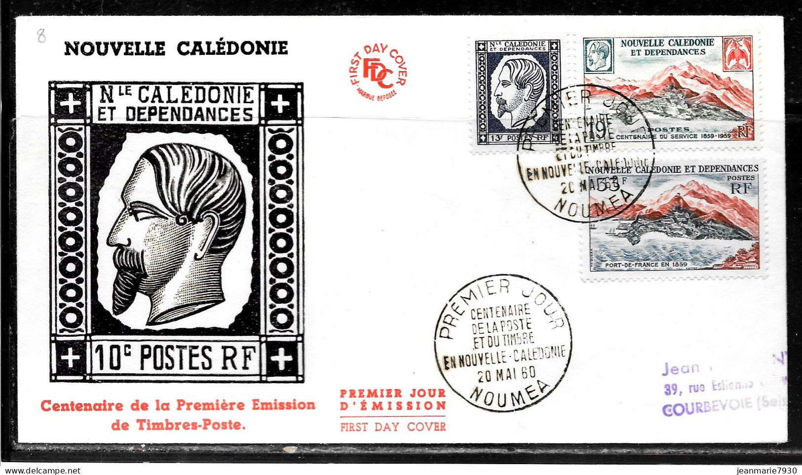 C67 - NOUVELLE CALEDONIE - N° 299 à 301 SUR LETTRE DE NOUMEA DU 20/05/60 - FDC